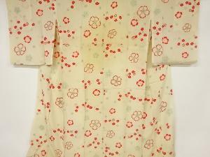 アンティーク　錦紗撫子模様単衣長襦袢